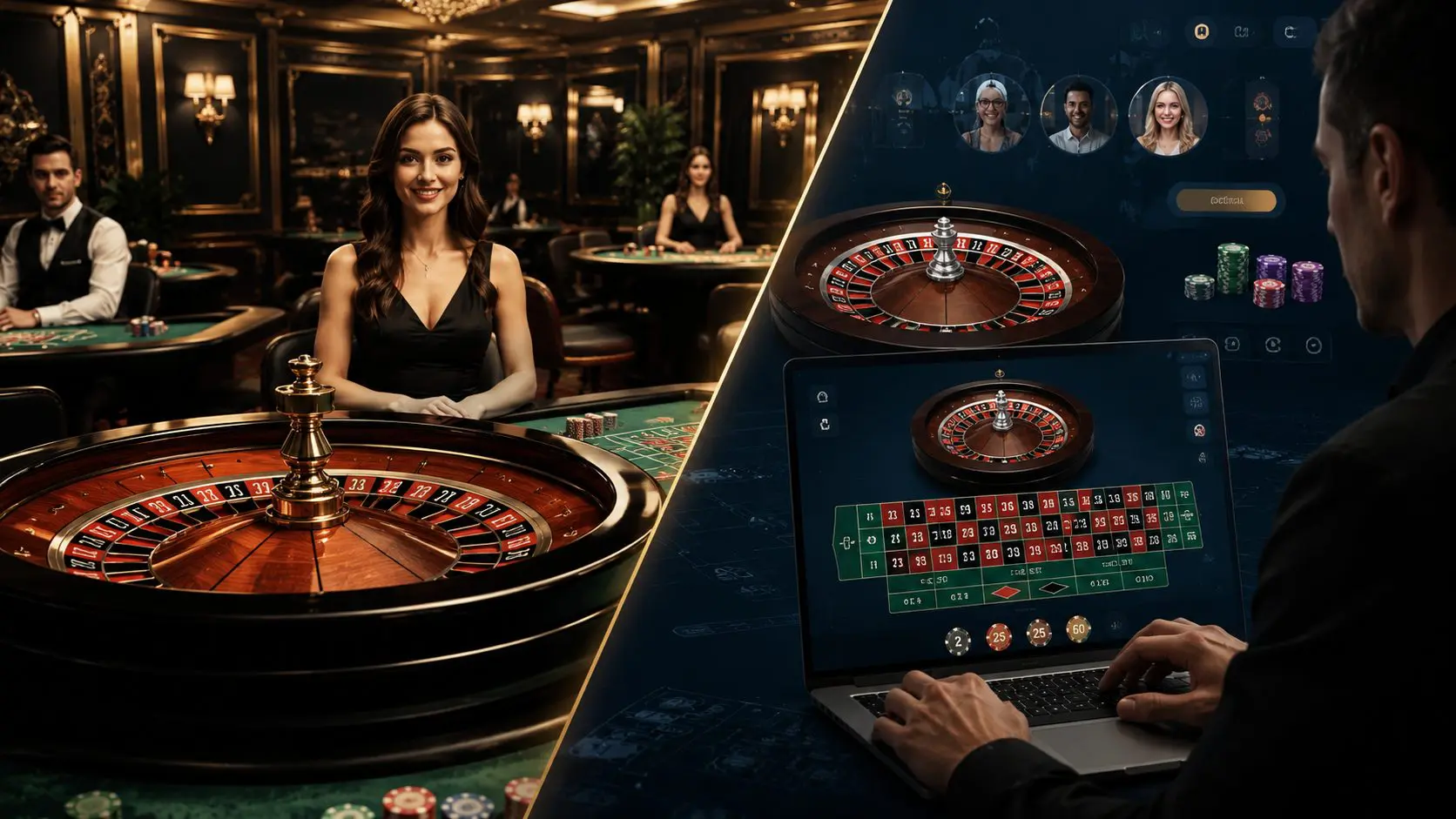 Diferencias entre ruleta inmersiva y ruleta tradicional online